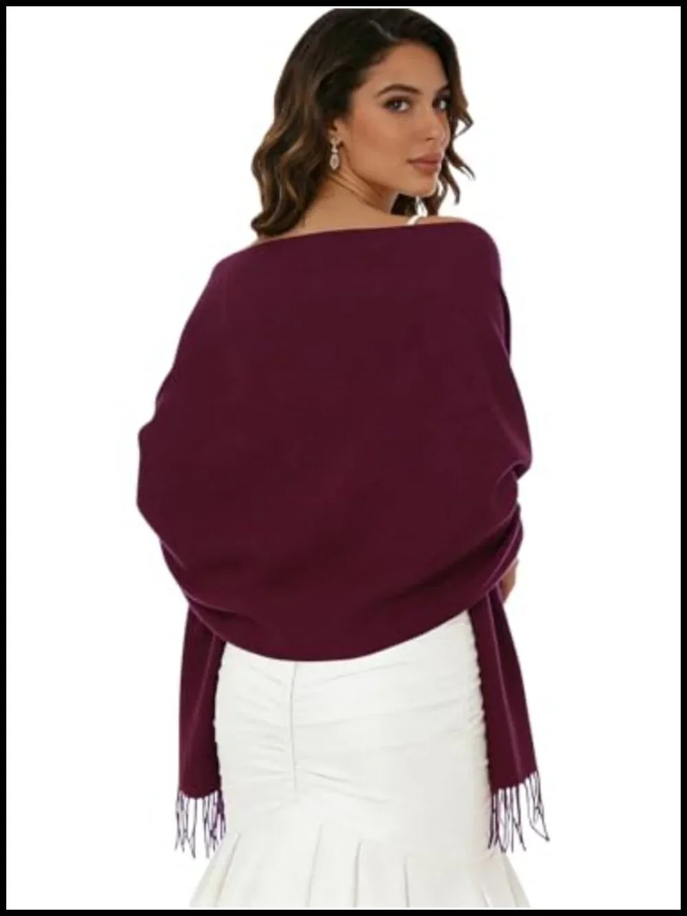 Pashmina Shawl Wrap for Women Warm Soft Scarf Wedding Bridesmaid Gift